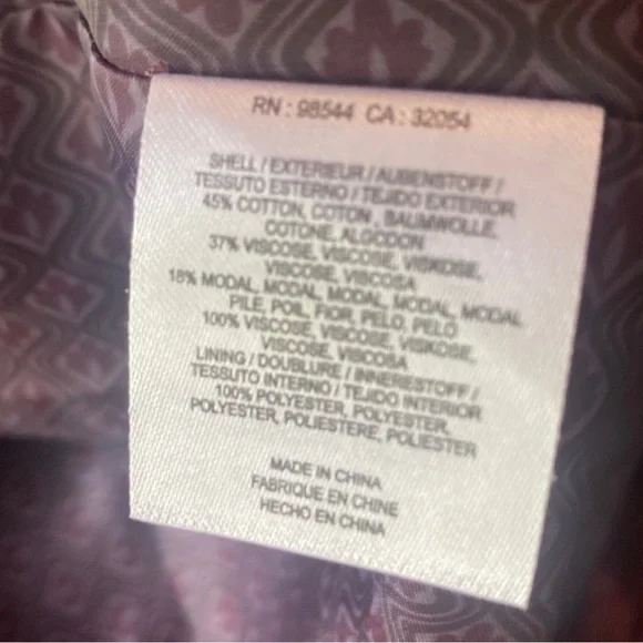 Panne velvet jacket w/silky lining Tabitha Anthropologie - Picture 7 of 8